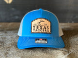 Trucker Hat Leather Patch (cobalt blue/grey)