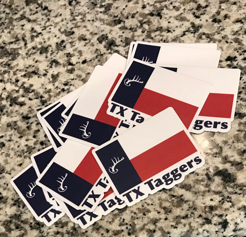 Texas Taggers Texas Flag Decal